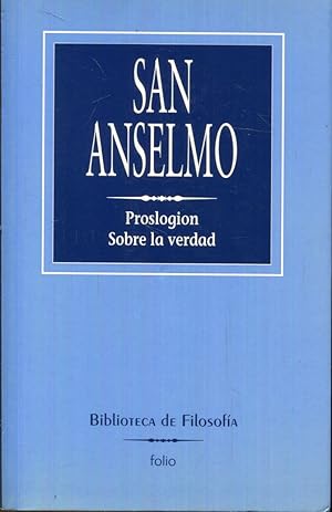 Imagen del vendedor de Proslogion. Sobre la verdad a la venta por Rincn de Lectura