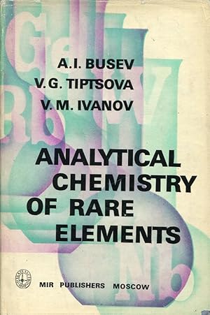 Imagen del vendedor de Analytical chemistry of rare elements a la venta por Rincn de Lectura