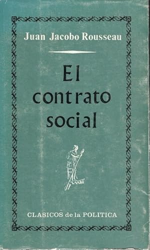 Seller image for EL CONTRATO SOCIAL O PRINCIPIOS DE DERECHO POLTICO. for sale by Librera Torren de Rueda