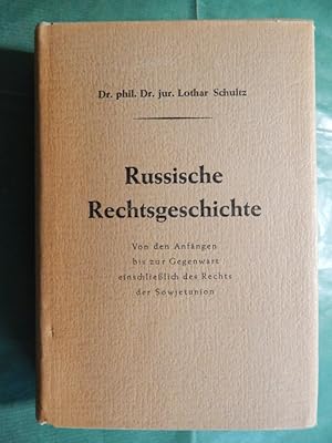 Bild des Verkufers fr Russische Rechtsgeschichte zum Verkauf von Buchantiquariat Uwe Sticht, Einzelunter.