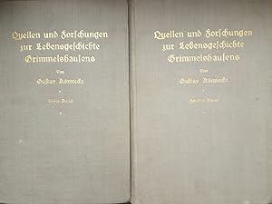Seller image for Quellen und Forschungen zur Lebensgeschichte Grimmelshausens in 2 Bnden. for sale by Versandantiquariat Jena