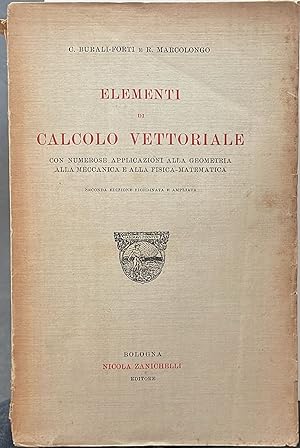 Image du vendeur pour Elementi di calcolo vettoriale mis en vente par librisaggi