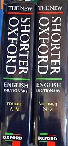 Imagen del vendedor de The New Shorter Oxford English Dictionary on historical Principles (2 Volumi) a la venta por librisaggi