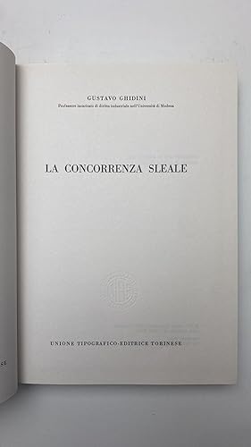 Seller image for La concorrenza sleale for sale by librisaggi