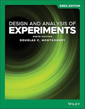 Immagine del venditore per Design and Analysis of Experiments venduto da WeBuyBooks