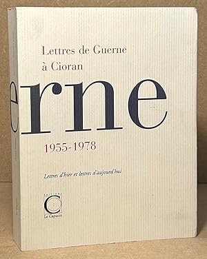 Bild des Verkufers fr Lettres de Guerne a Cioran 1955-1978 zum Verkauf von San Francisco Book Company