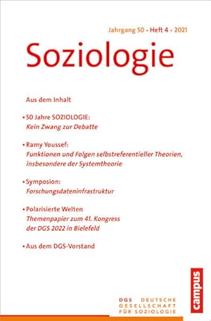 Bild des Verkufers fr Soziologie 4/2021: Forum der Deutschen Gesellschaft fr Soziologie zum Verkauf von Studibuch