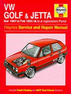 Seller image for VW Golf & Jetta : Mar 1984 to Feb 1992 (A to J registration) for sale by WeBuyBooks