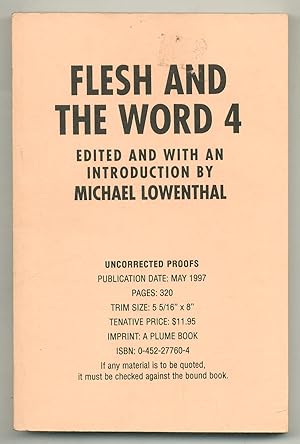Bild des Verkufers fr Flesh and the Word 4 zum Verkauf von Between the Covers-Rare Books, Inc. ABAA