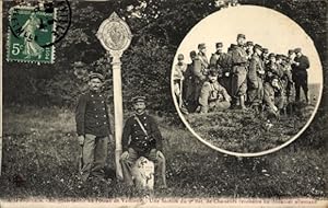 Bild des Verkufers fr Ansichtskarte / Postkarte Soldaten am Grenzpost, Frankreich Deutschland zum Verkauf von akpool GmbH