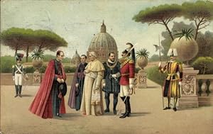 Ansichtskarte / Postkarte Vatikan Rom Lazio, Papst Pius X, Schweizergarde, Vatikanische Gärten
