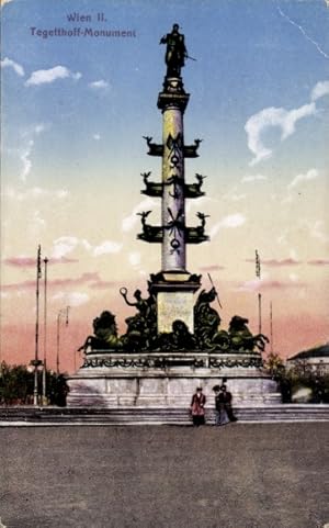 Ansichtskarte / Postkarte Wien 2 Leopoldstadt Österreich, Tegetthoff-Monument