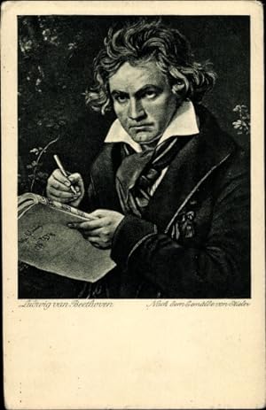Künstler Ansichtskarte / Postkarte Stieler J., Komponist Ludwig van Beethoven