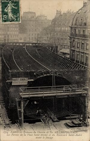 Ansichtskarte / Postkarte Paris VI, Metropolitan Railway  Deck des Viadukts Boulevard Barbes