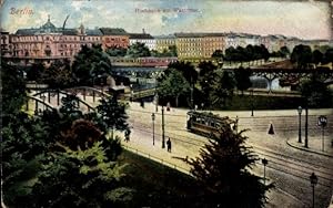 Ansichtskarte / Postkarte Berlin Kreuzberg, Hochbahn am Wassertor, Straßenbahn
