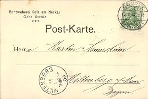 Bild des Verkufers fr Ansichtskarte / Postkarte Sulz am Neckar, Buntweberei, Gebr. Stehle zum Verkauf von akpool GmbH