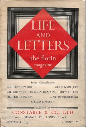 Life and Letters. The florin magazine. Volume x, No.57, September 1934