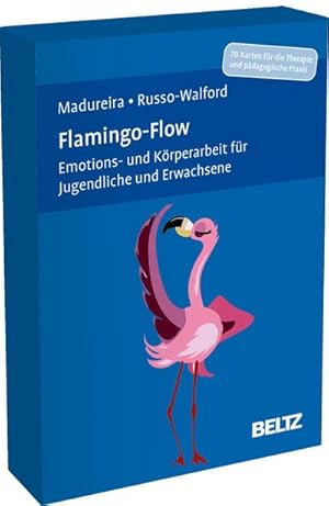 Bild des Verkufers fr Flamingo-Flow : Emotions- und Krperarbeit fr Jugendliche und Erwachsene. 70 Karten fr die Therapie und pdagogische Praxis. Mit 18-seitigem Booklet in stabiler Box, Kartenformat 9,8 x 14,3 cm. zum Verkauf von AHA-BUCH GmbH