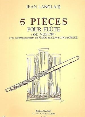 Bild des Verkufers fr 5 pices pour flte (violon) etpiano (clavecin, orgue) zum Verkauf von AHA-BUCH GmbH