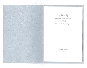 Imagen del vendedor de To Beauty. John Buckland Wright's work with Joseph Ishill. a la venta por OJ-BOOKS    ABA / PBFA