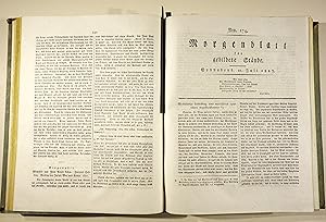 Seller image for Morgenblatt fr gebildete Stnde. 21. Jg, 1827, Juli-September, Heft 157-234; Literatur-Blatt 53-78; Intelligenz-Blatt 19-29; Kunst-Blatt 53-78 in einem Band. for sale by Versandantiquariat Christine Laist