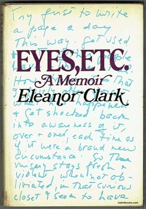 Image du vendeur pour Eyes, Etc.: A Memoir (ownership signature of Richard Eberhart) mis en vente par Hall of Books