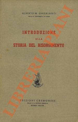 Immagine del venditore per Introduzione alla storia del Risorgimento. venduto da Libreria Piani