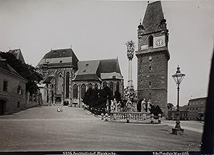 Perchtoldsdorf Pfarrkirche. Originalfotografie (Silbergelatine mit Prägestempel "Reiffenstein Wie...