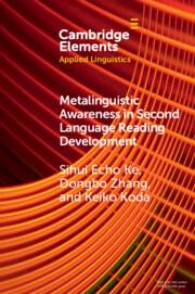 Bild des Verkufers fr Metalinguistic Awareness in Second Language Reading Development zum Verkauf von moluna