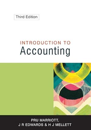 Imagen del vendedor de Introduction to Accounting : Pru Marriott, J.R. Edwards and H.J. Mellett a la venta por GreatBookPricesUK