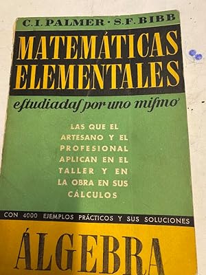 Seller image for MATEMATICAS ELEMENTALES. TERCERA PARTE: ALGEBRA. for sale by Libros Ambig