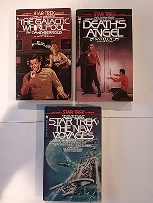 Star Trek Book Lot (3 book Matching Set includes: (Deaths Angel, The Galactic Wirlpool, The New V...