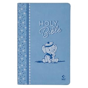 Seller image for NLT Keepsake Holy Bible for Baby Boys Baptism Easter, New Living Translation, Blue (Leather / Fine Binding) for sale by BargainBookStores