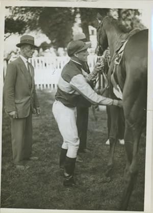 Foto Deauville Calvados, Jockey F. Keogh mit Rennpferd