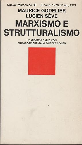 Immagine del venditore per Marxismo e strutturalismo venduto da MULTI BOOK