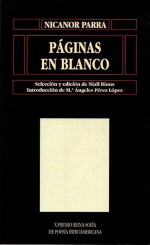 Seller image for Pginas en blanco . for sale by Librera Astarloa