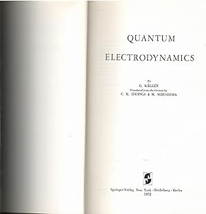 Bild des Verkufers fr Quantum Electrodynamics zum Verkauf von Libreria sottomarina - Studio Bibliografico