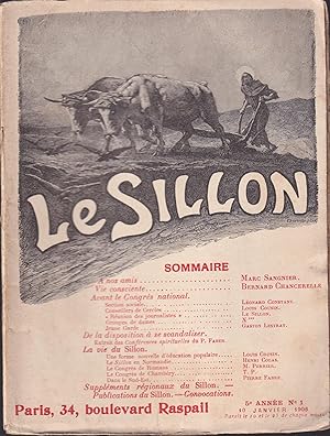 Image du vendeur pour Le Sillon. - 5 Anne - N 1 - 10 Janvier 1906. mis en vente par Librairie Diona