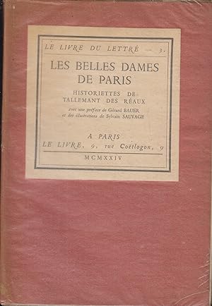 Bild des Verkufers fr Les Belles dames de Paris, historiettes zum Verkauf von Librairie Diona