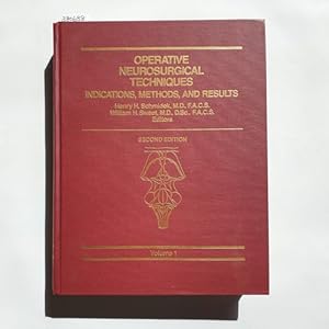 Image du vendeur pour Operative Neurosurgical Techniques: Indications, Methods, and Results. Volume 1 mis en vente par Gebrauchtbcherlogistik  H.J. Lauterbach