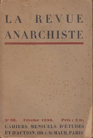 Seller image for La Revue Anarchiste - N III for sale by Librairie Diona