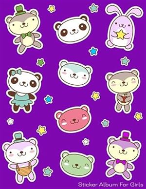 Seller image for Sticker Album for Girls: 100 Plus Pages for Permanent Sticker Collection, Activity Book for Girls, Purple - 8.5 by 11 for sale by GreatBookPrices