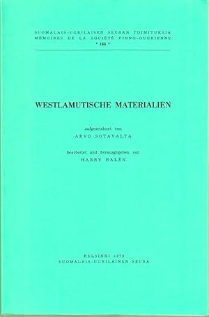 Seller image for Westlamutische Materialien aufgezeichnet von Arvo Sotavalta bearbeitet und herausgegeben von Harry Haln. for sale by Centralantikvariatet