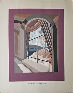 Relais 15 (Art Deco original pochoir print from Benedictus' Relais series)