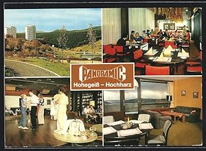 Immagine del venditore per Ansichtskarte Braunlage-Hohegeiss, Hotel-Restaurant-Bar Panoramic mit Innenansichten venduto da Bartko-Reher