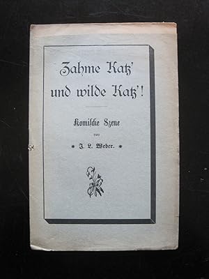 Zahme Katz' und wilde Katz'! Komische Szene.