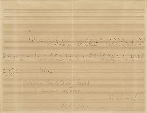Autograph musical quotation signed "Ch. Gounod" from the composer's opera, Faust