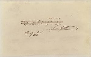 Autograph musical quotation signed and dated 2 April 1952 from the composer's opera Martha, oder ...