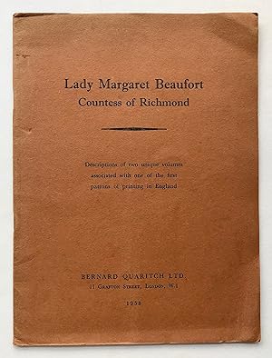 Imagen del vendedor de Lady Margaret Beaufort, Countess of Richmond (Mother of King Henry VII). Elizabeth of York (Queen of King Henry VII) and Wynkyn de Worde. A copy of Walter Hylton's 'Scala perfectionis', printed by Wynkyn de Worde in 1494 at the special command of Lady Margaret, with presentation inscriptions by her and by the Queen. a la venta por George Ong Books