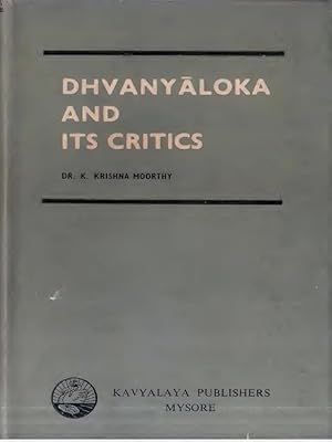 Seller image for The Dhvanyaloka and its critics for sale by Joseph Burridge Books